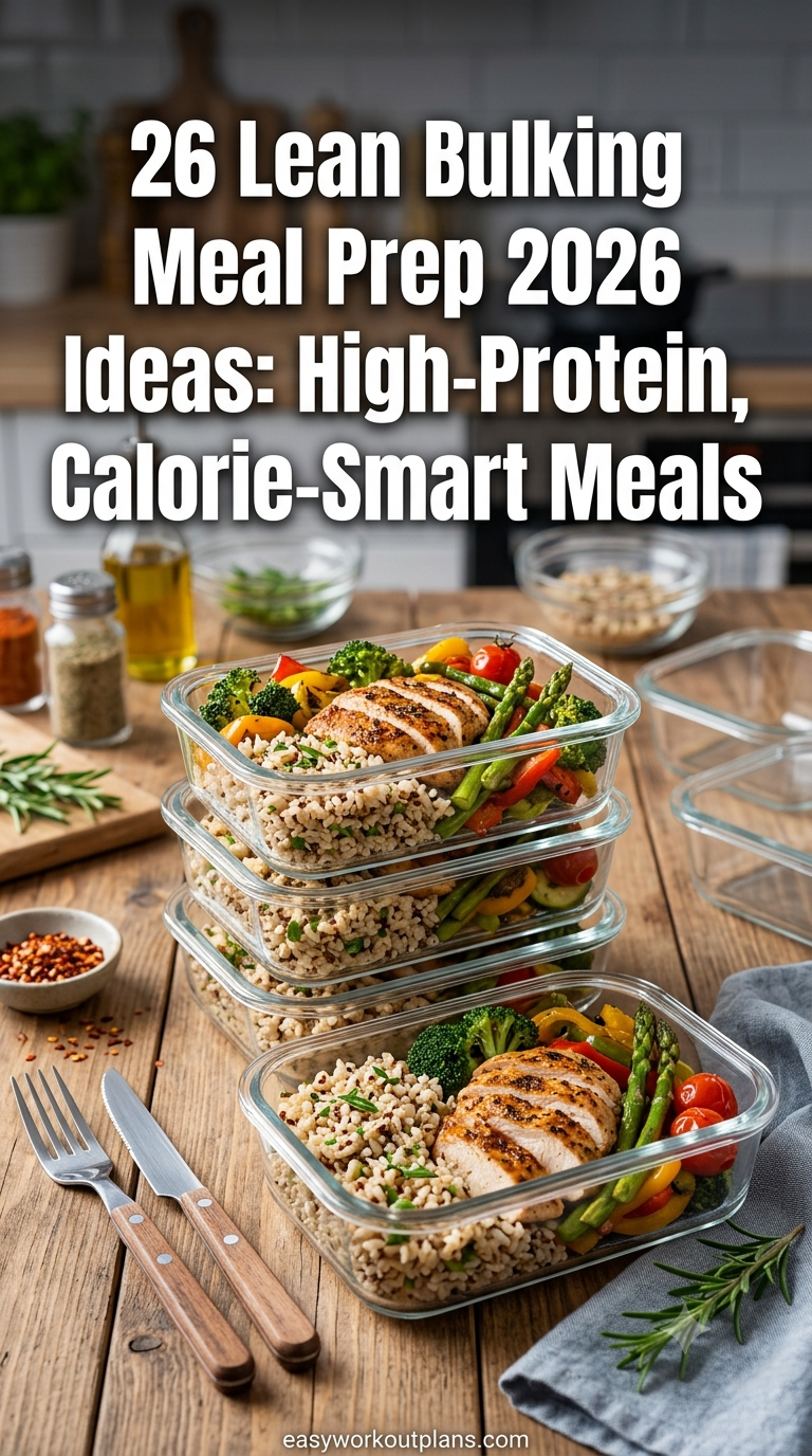 26 Lean Bulking Meal Prep 2026 Ideas: High-Protein, Calorie-Smart Meals
