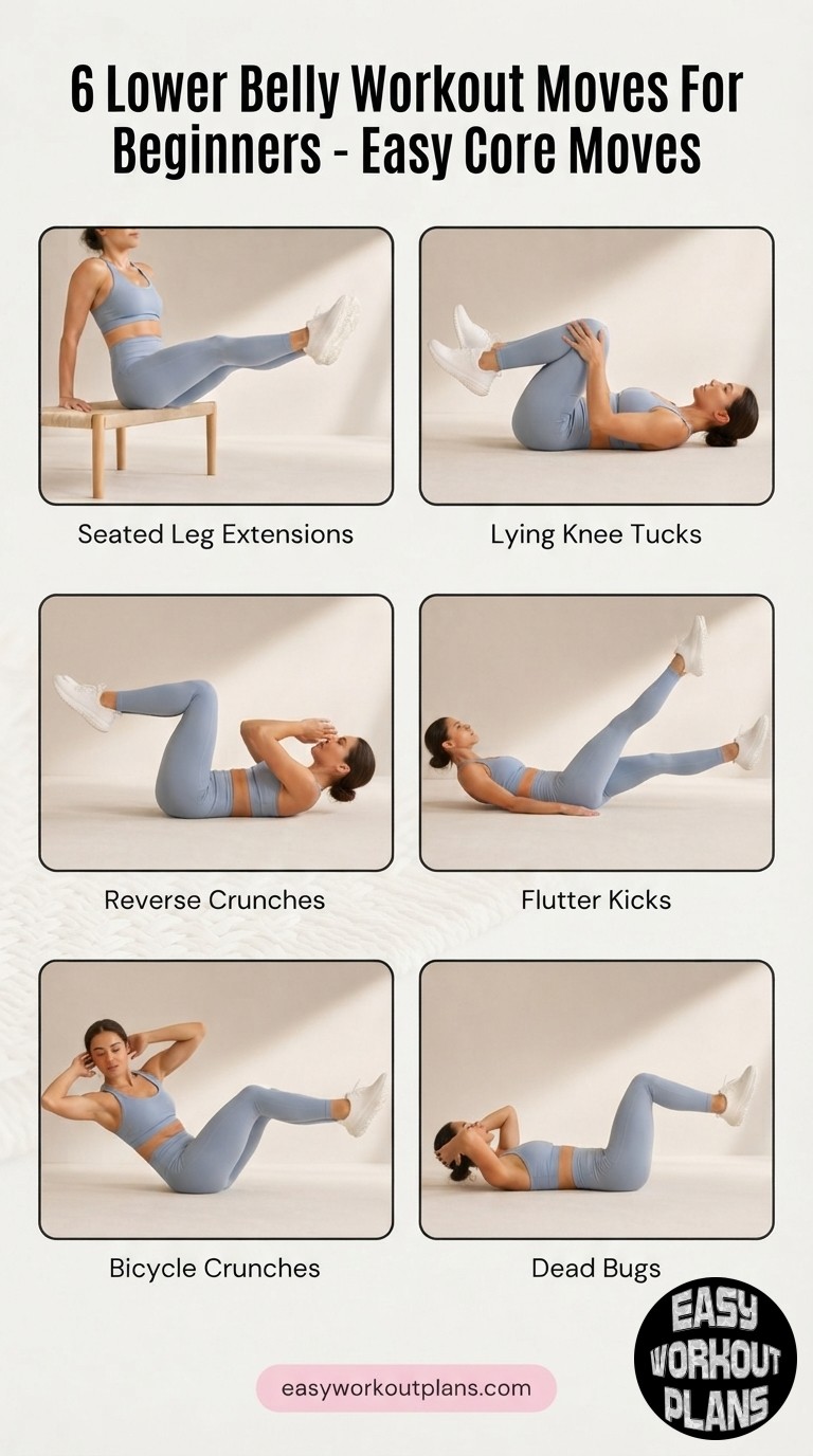 6 Lower Belly Workout Moves For Beginners - Easy Core Moves
