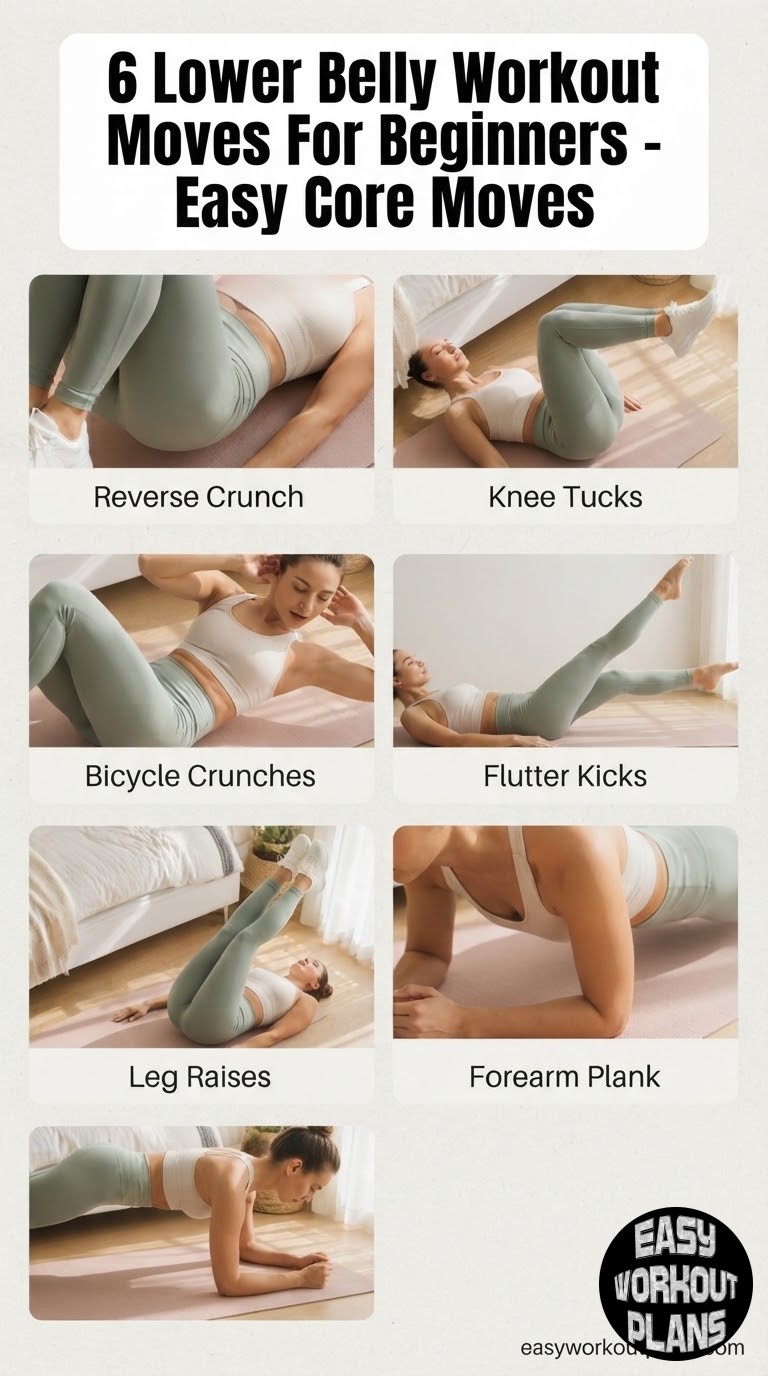 6 Lower Belly Workout Moves For Beginners - Easy Core Moves