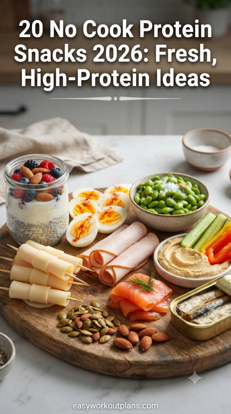 20 No Cook Protein Snacks 2026: Fresh, High-Protein Ideas