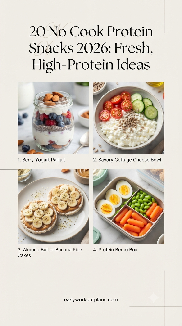 20 No Cook Protein Snacks 2026: Fresh, High-Protein Ideas