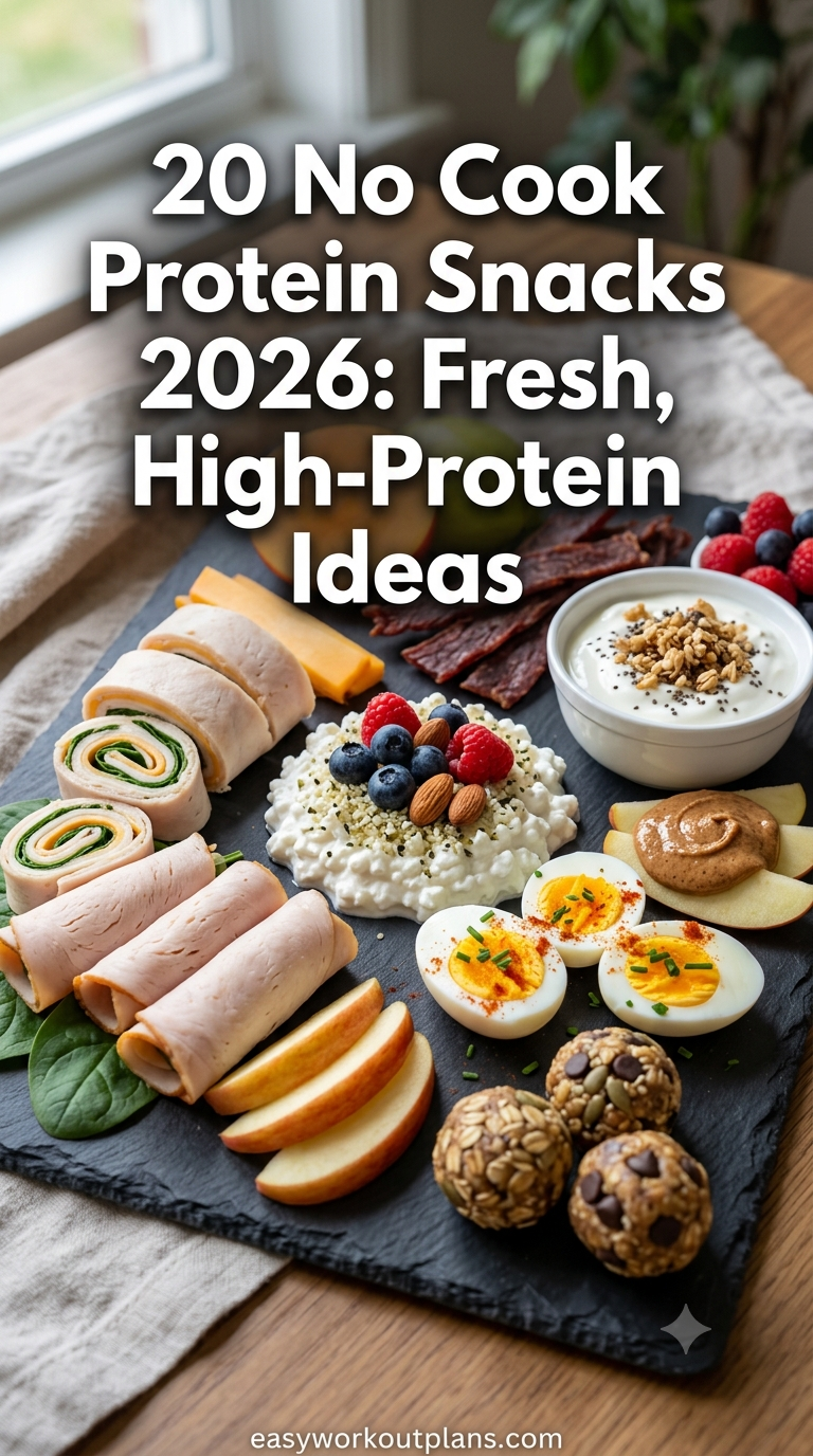 20 No Cook Protein Snacks 2026: Fresh, High-Protein Ideas