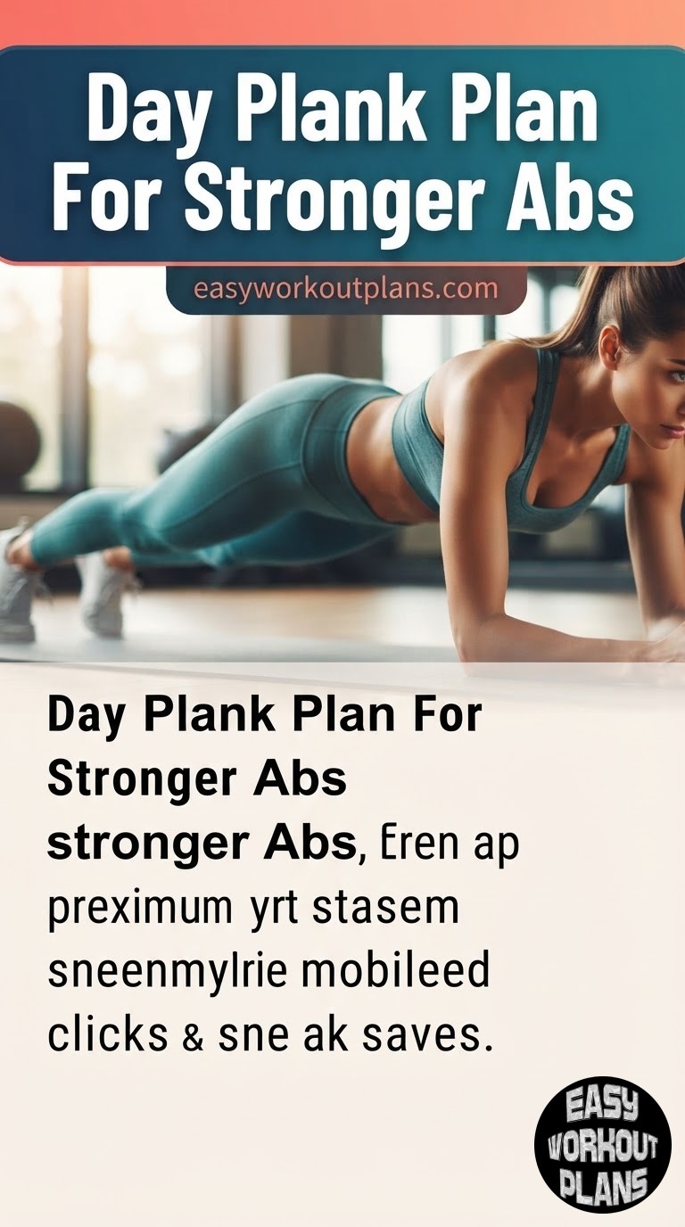 Day Plank Plan For Stronger Abs