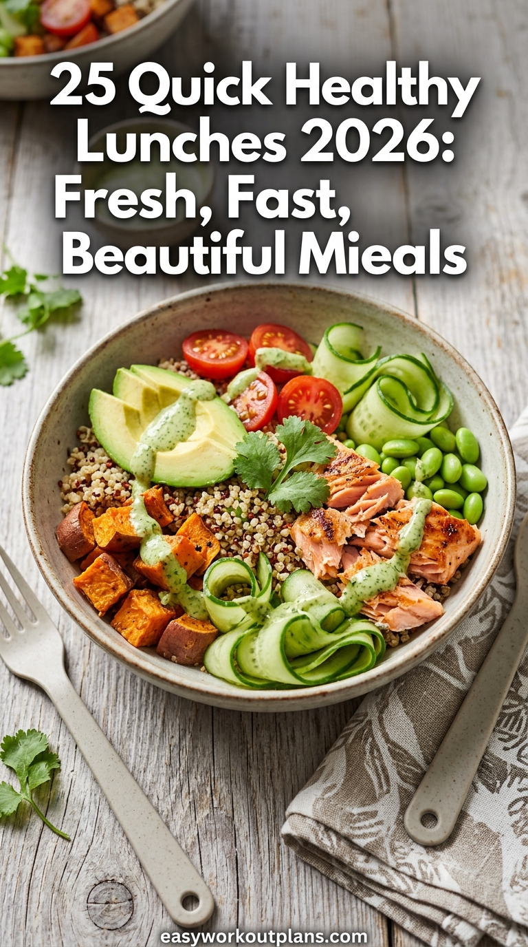 25 Quick Healthy Lunches 2026: Fresh, Fast, Beautiful Midday Meals