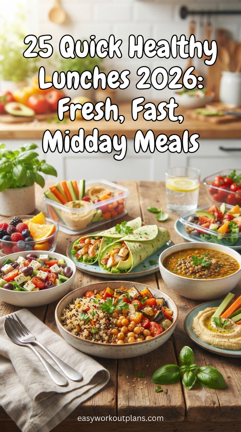 25 Quick Healthy Lunches 2026: Fresh, Fast, Beautiful Midday Meals