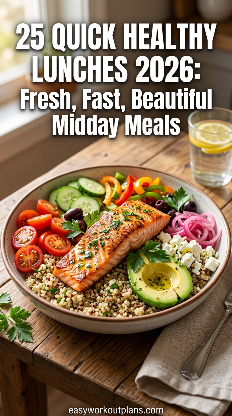 25 Quick Healthy Lunches 2026: Fresh, Fast, Beautiful Midday Meals