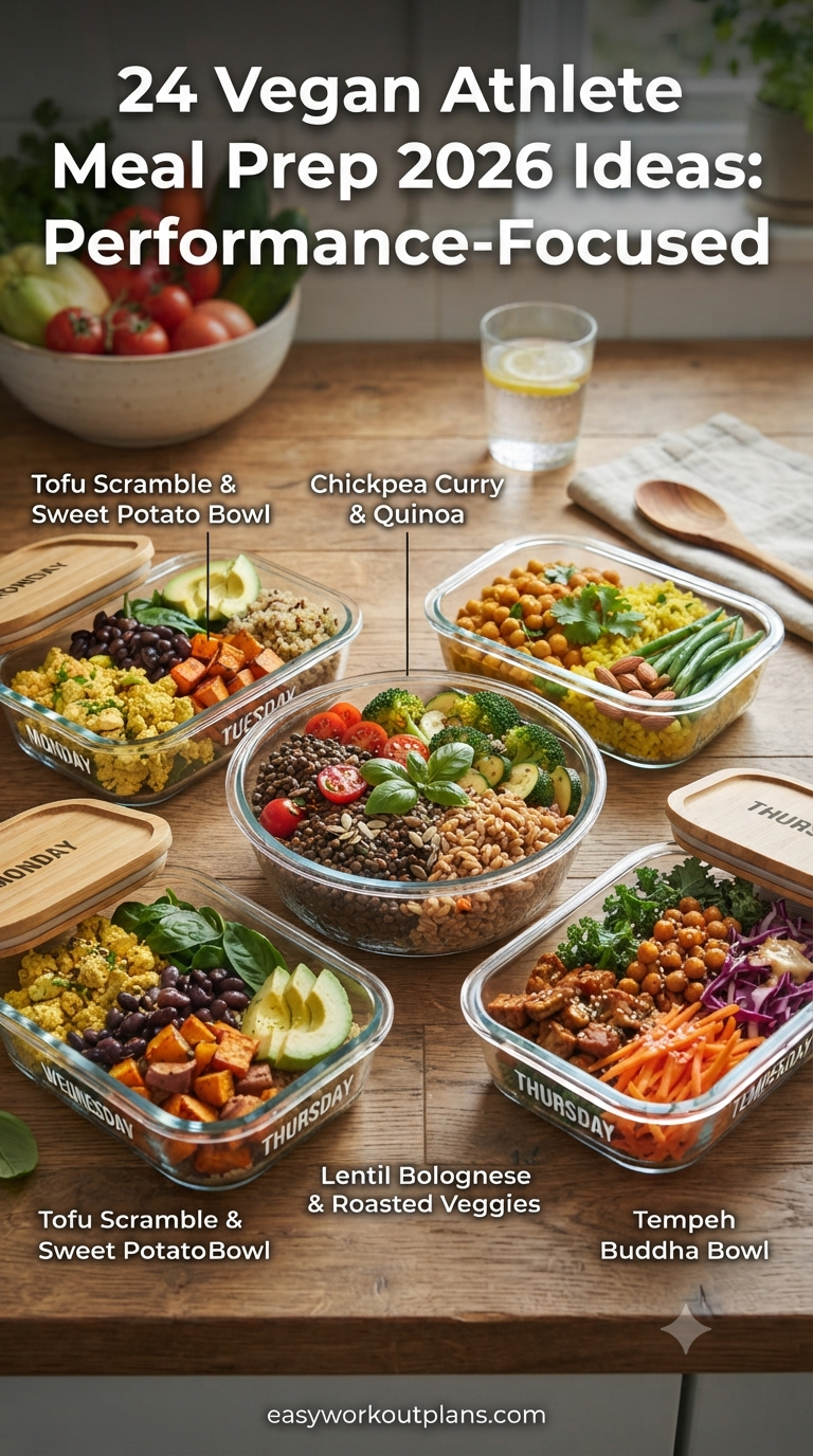 24 Vegan Athlete Meal Prep 2026 Ideas: Performance-Focused, Travel-Ready, and Seriously Good