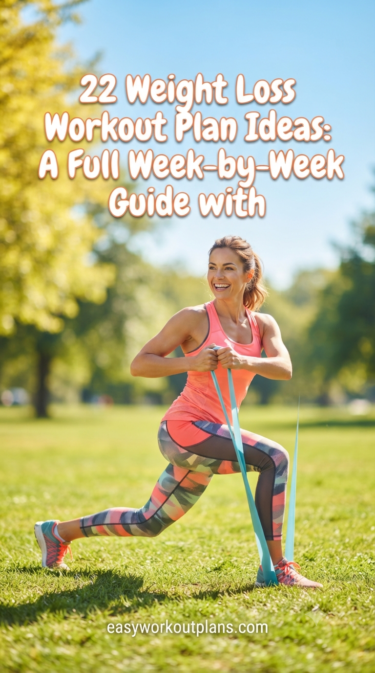 22 Weight Loss Workout Plan Ideas: A Full Week-by-Week Guide with Distinct Training Scenes