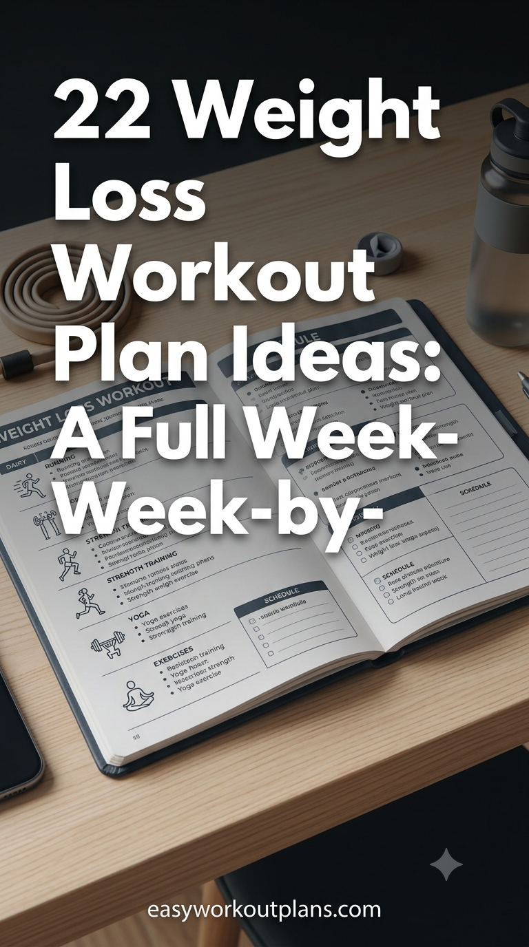 22 Weight Loss Workout Plan Ideas: A Full Week-by-Week Guide with Distinct Training Scenes