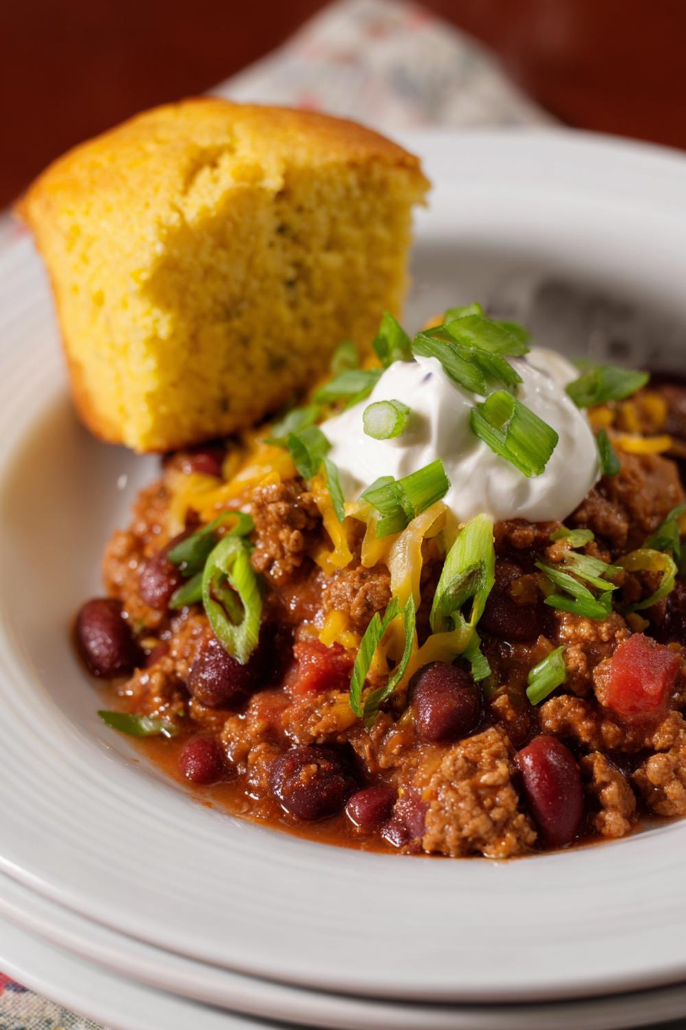 15. Post-Workout Dinner Ideas 2026: Turkey Chili Dinner with Cornbread-Style Oat Muffin
