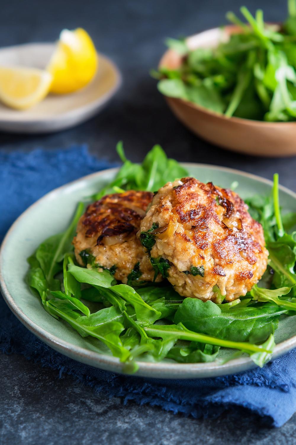 23. Post-Workout Dinner Ideas 2026: Baked Turkey Burgers with Caramelized Onions and Greens