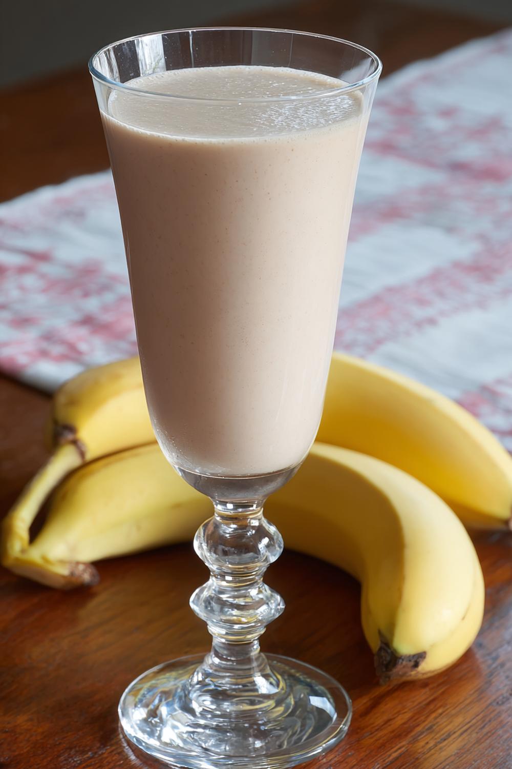 1. Pre Workout Breakfast Ideas 2026: Banana Oat Latte Smoothie Glass