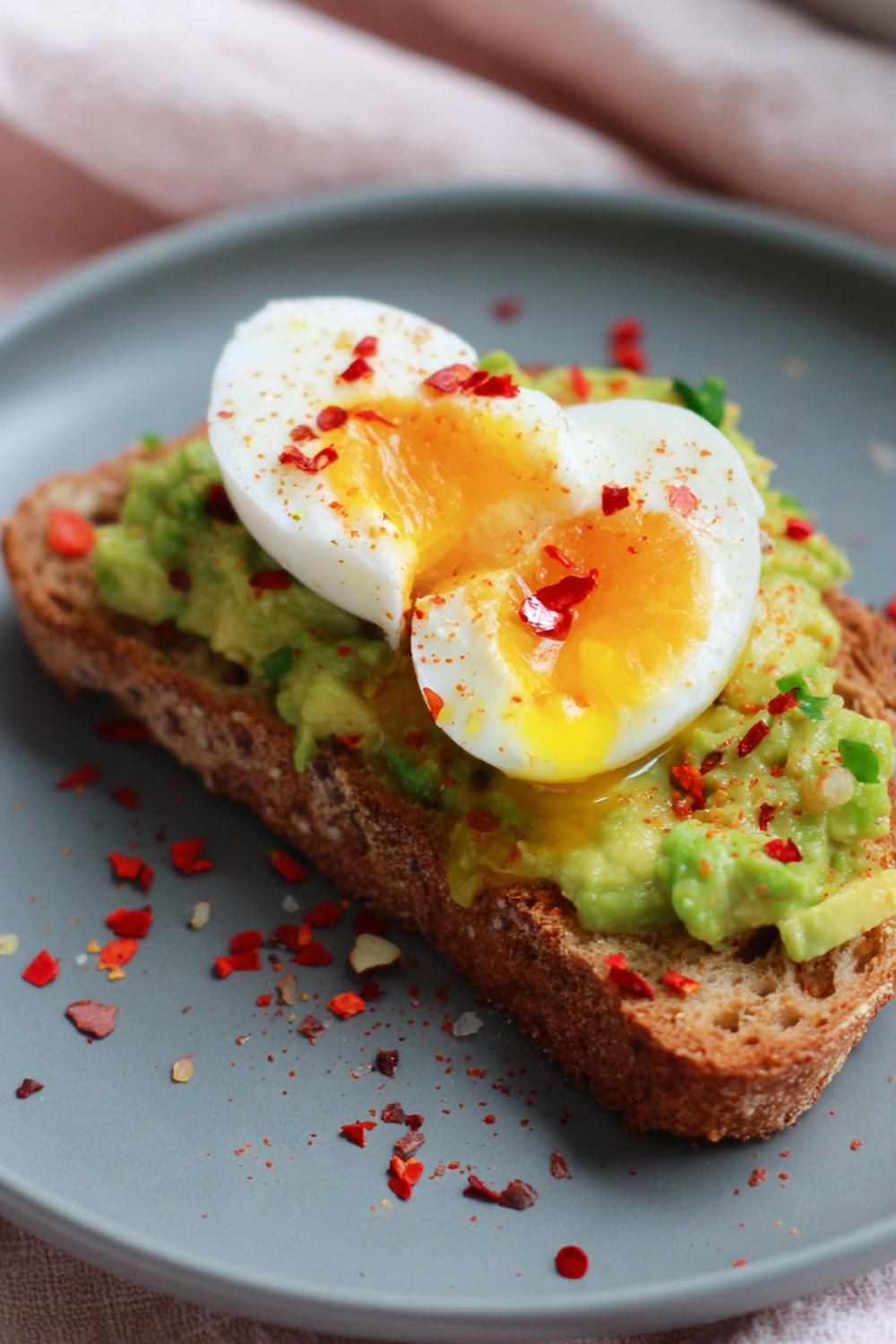 13. Pre Workout Breakfast Ideas 2026: Avocado Toast with Soft-Boiled Egg and Chili Flakes