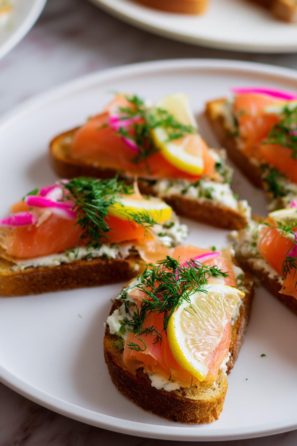 15. Pre Workout Breakfast Ideas 2026: Smoked Salmon Toast with Dill and Lemon Slice
