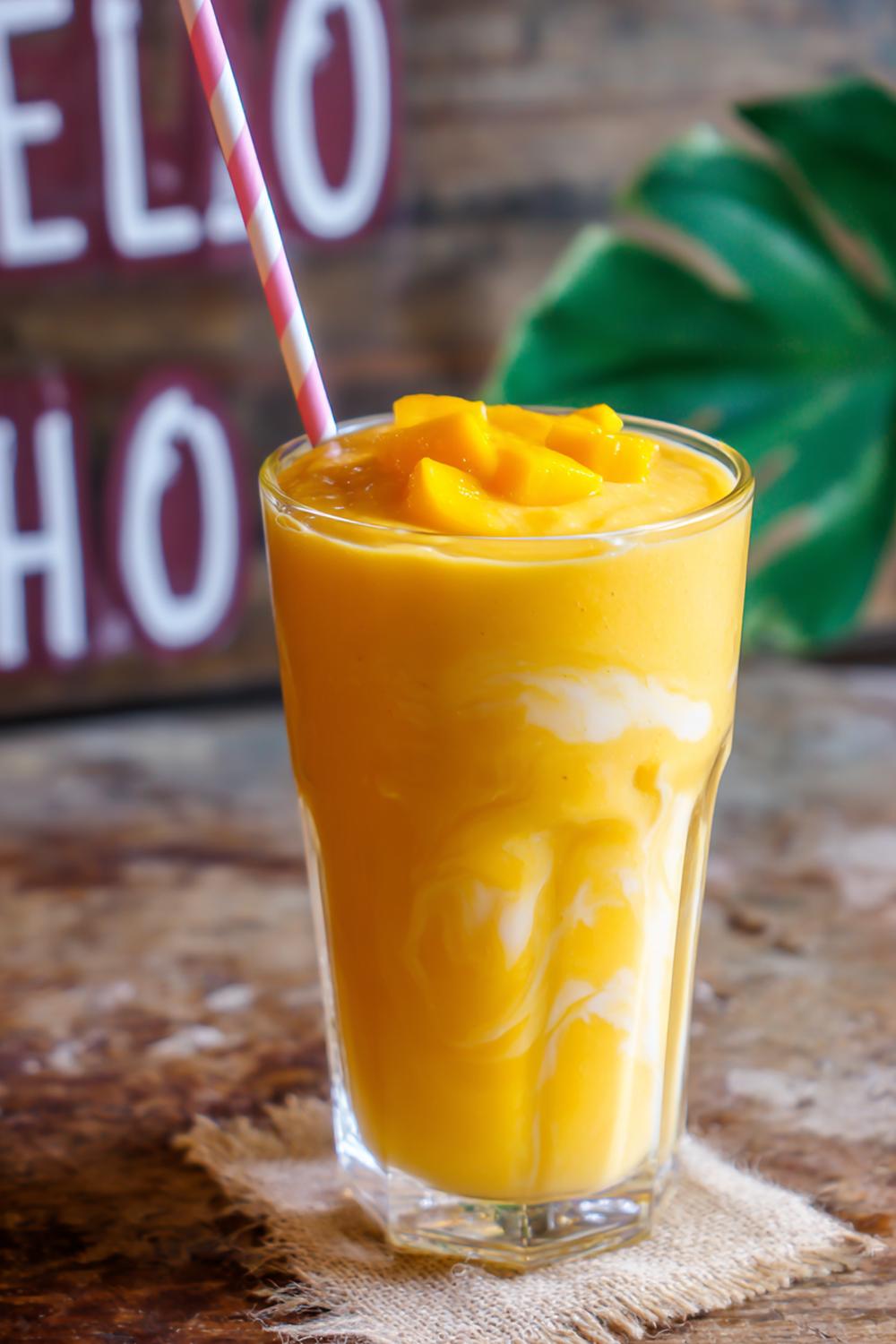 3. Protein Smoothie Recipe 2026: Mango Turmeric “Sunrise” Smoothie with Coconut Swirl