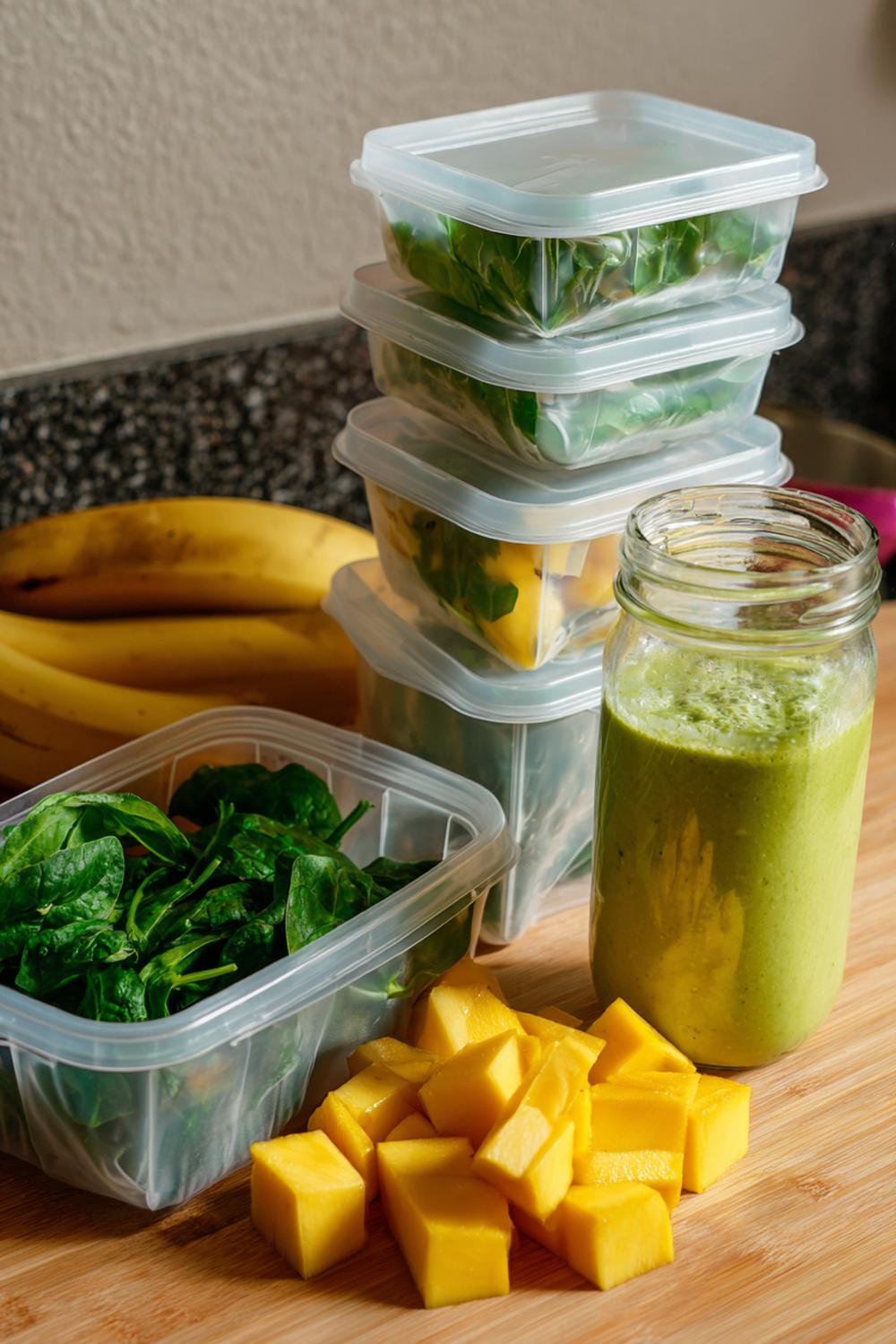 13. Vegan athlete meal prep 2026: Protein Smoothie Freezer Packs with Greens and Mango