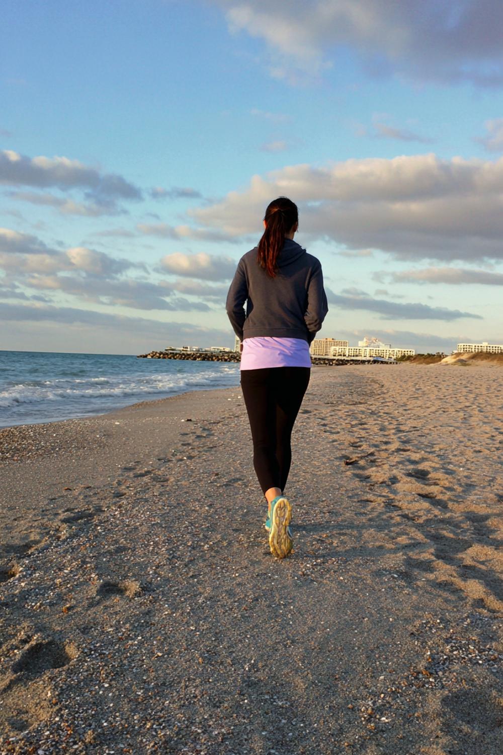 5. Beach Sand Stride Walking Workout for Weight Loss