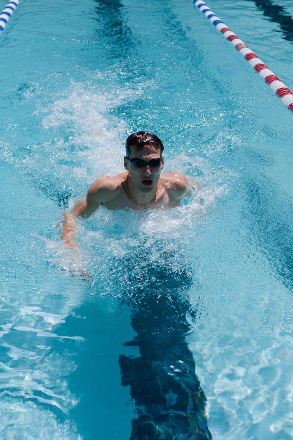 16. Weight Loss Workout Plan for Swimming Laps with Lane Lines and Steady Breathing Counts