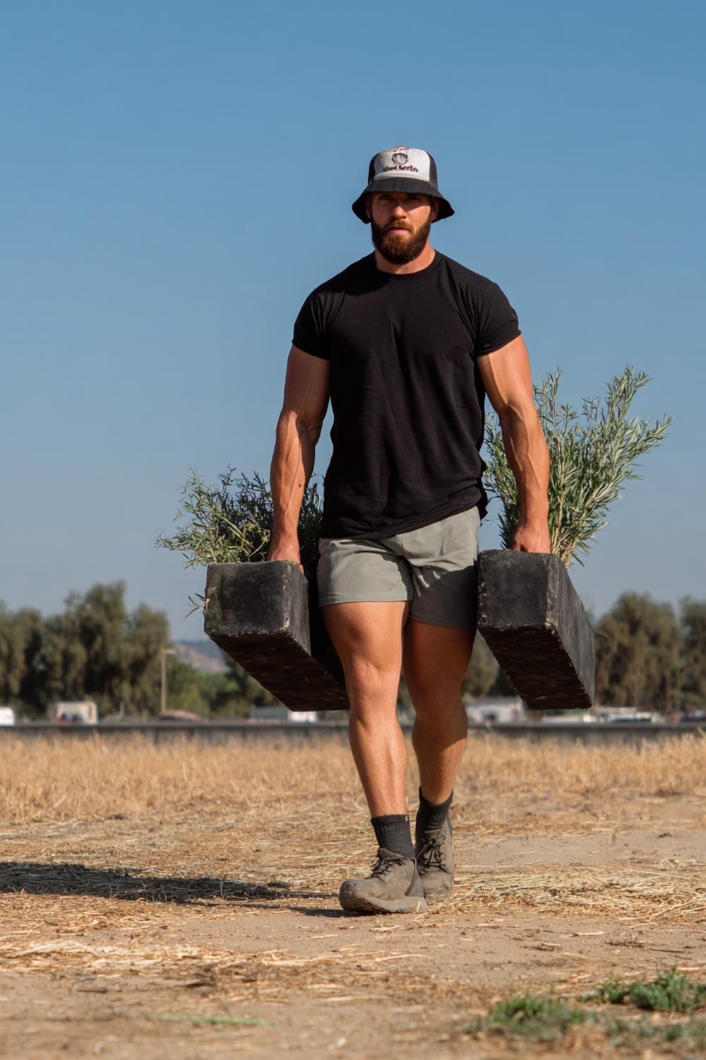 17. Weight Loss Workout Plan for Strongman-Style Farmer Carries with Heavy Handles and Straight Lines