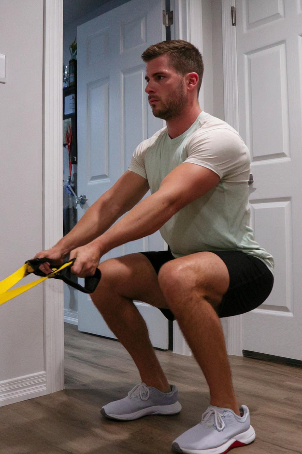 18. Weight Loss Workout Plan for TRX Row and Squat Combos with a Door Anchor Setup