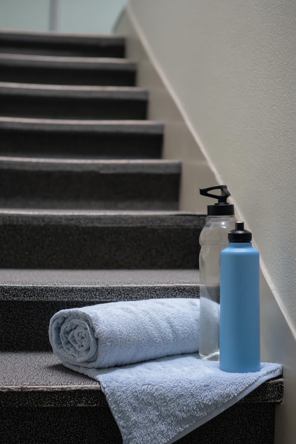 4. Weight Loss Workout Plan for Stair-Stepper Endurance with a Towel and Water Bottle Setup